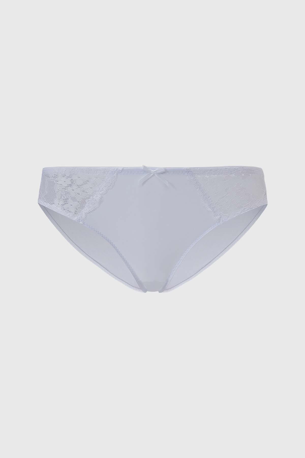Calzón Mujer Detalle Encaje Blanco