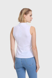 Polera Mujer Rib Blanco
