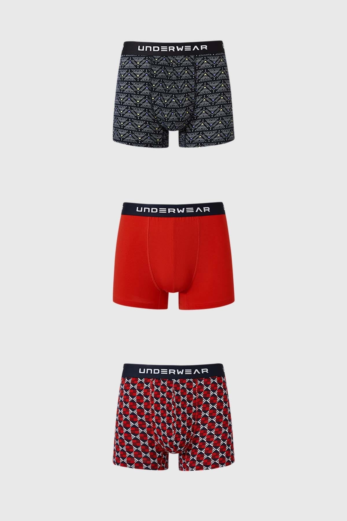 Boxer Hombre Tripack Rojo