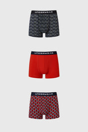 Boxer Hombre Tripack Rojo