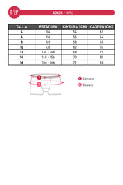 Boxer Niño Tripack Gris