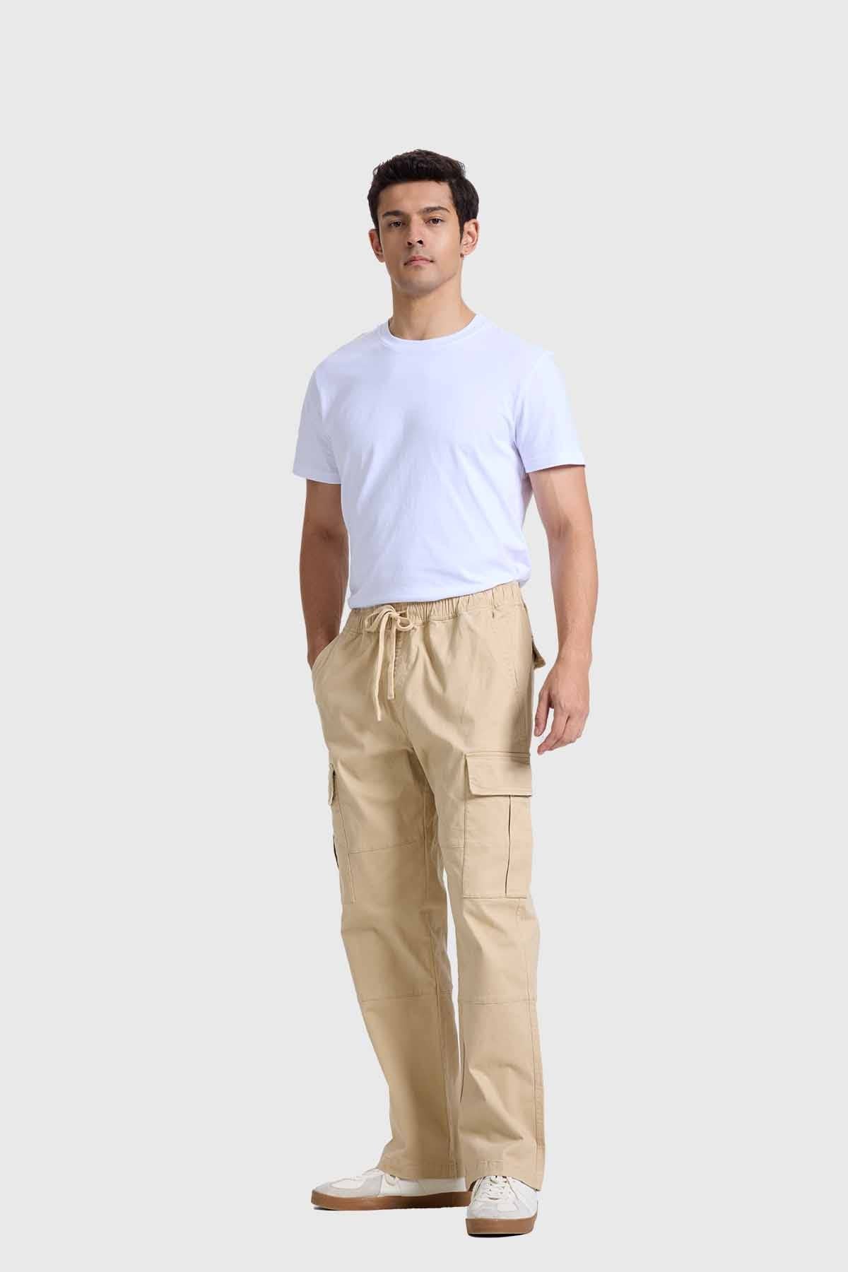 Pantalón Hombre Cargo Beige