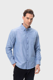 Camisa Hombre Oxford Azul