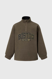 POLAR NIÑO MEDIO ZIPPER COLLEGE VERDE MILITAR