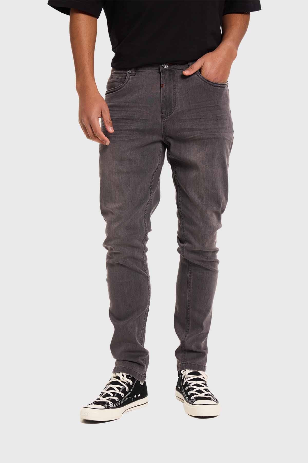 Jeans Hombre Skinny Gris