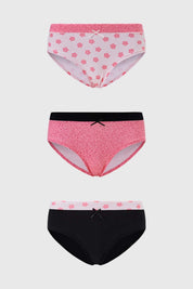 Calzón Mujer Tripack Pantaleta Algodón Palo Rosa