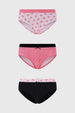 Calzón Mujer Tripack Pantaleta Algodón Palo Rosa
