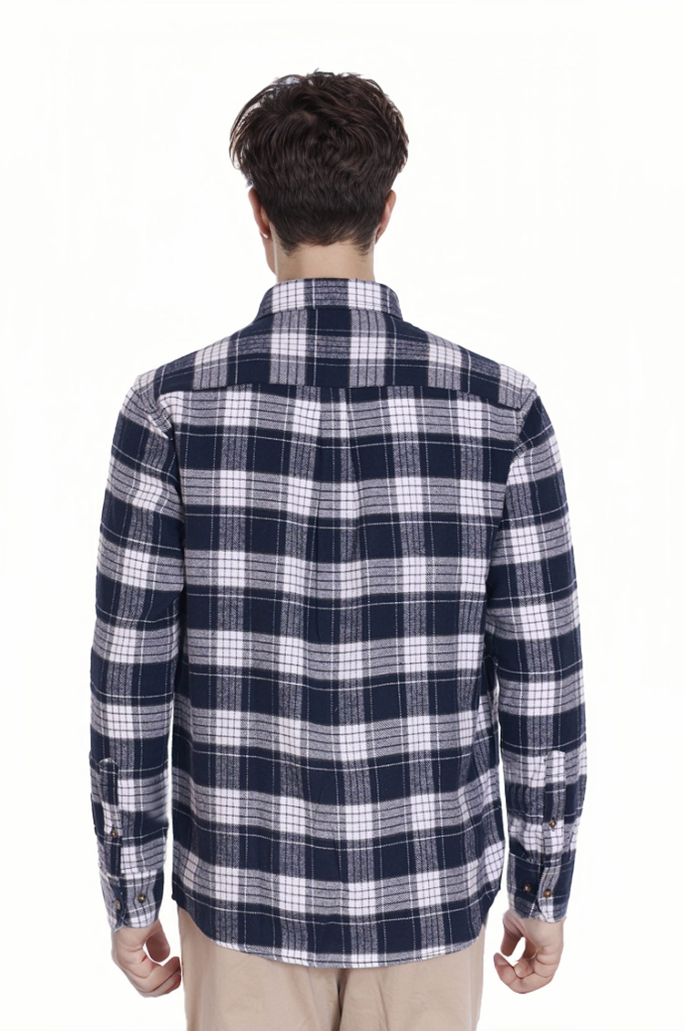 Camisa Hombre Franela Básica Azul