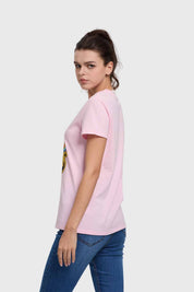 Polera mujer rosada con estampado de Rugrats, diseño divertido y juvenil.