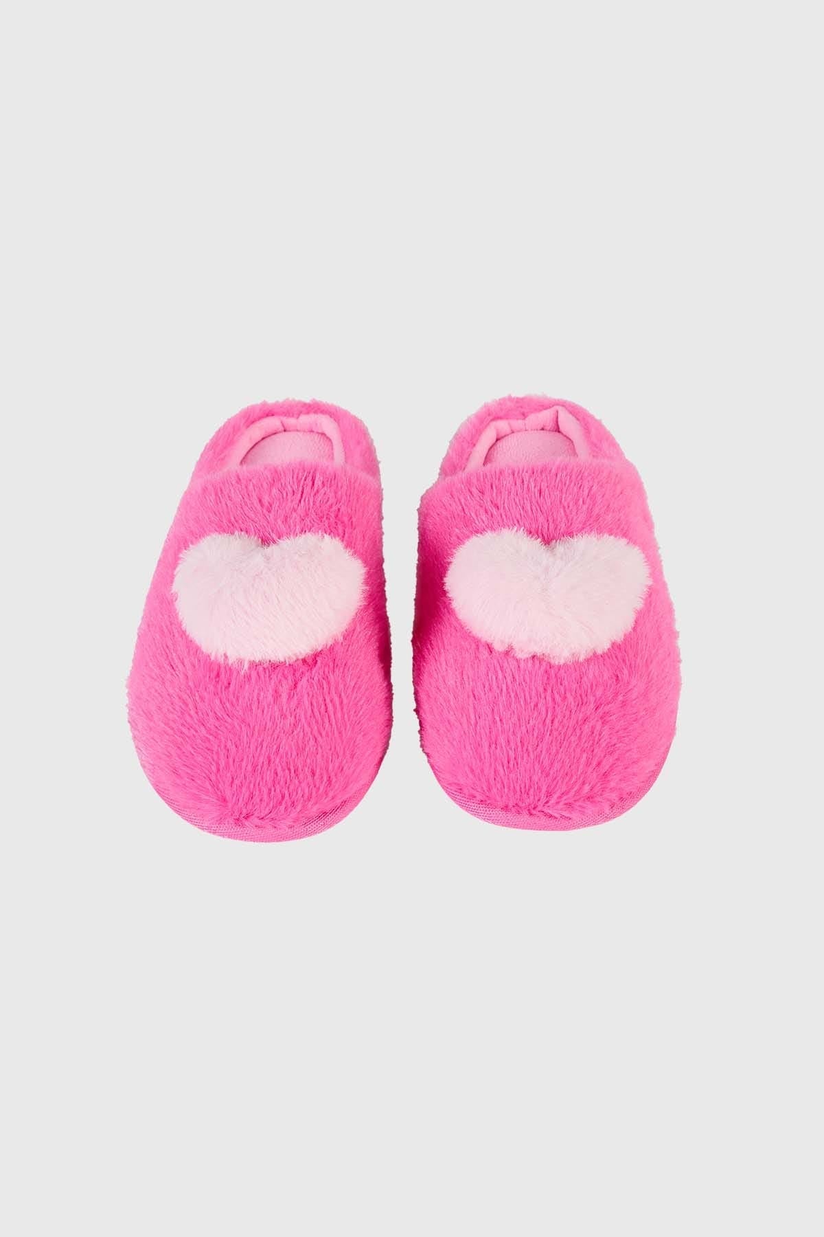 Pantufla Mujer Con Pompón Fucsia