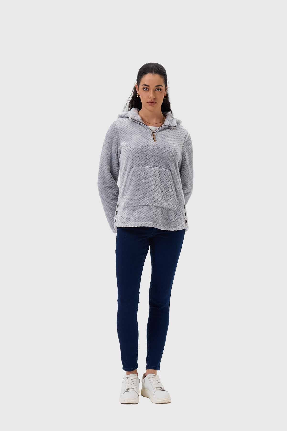 Polar Mujer Básico Gris Perla