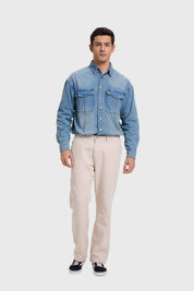 Jeans Hombre Recto Carpintero Beige