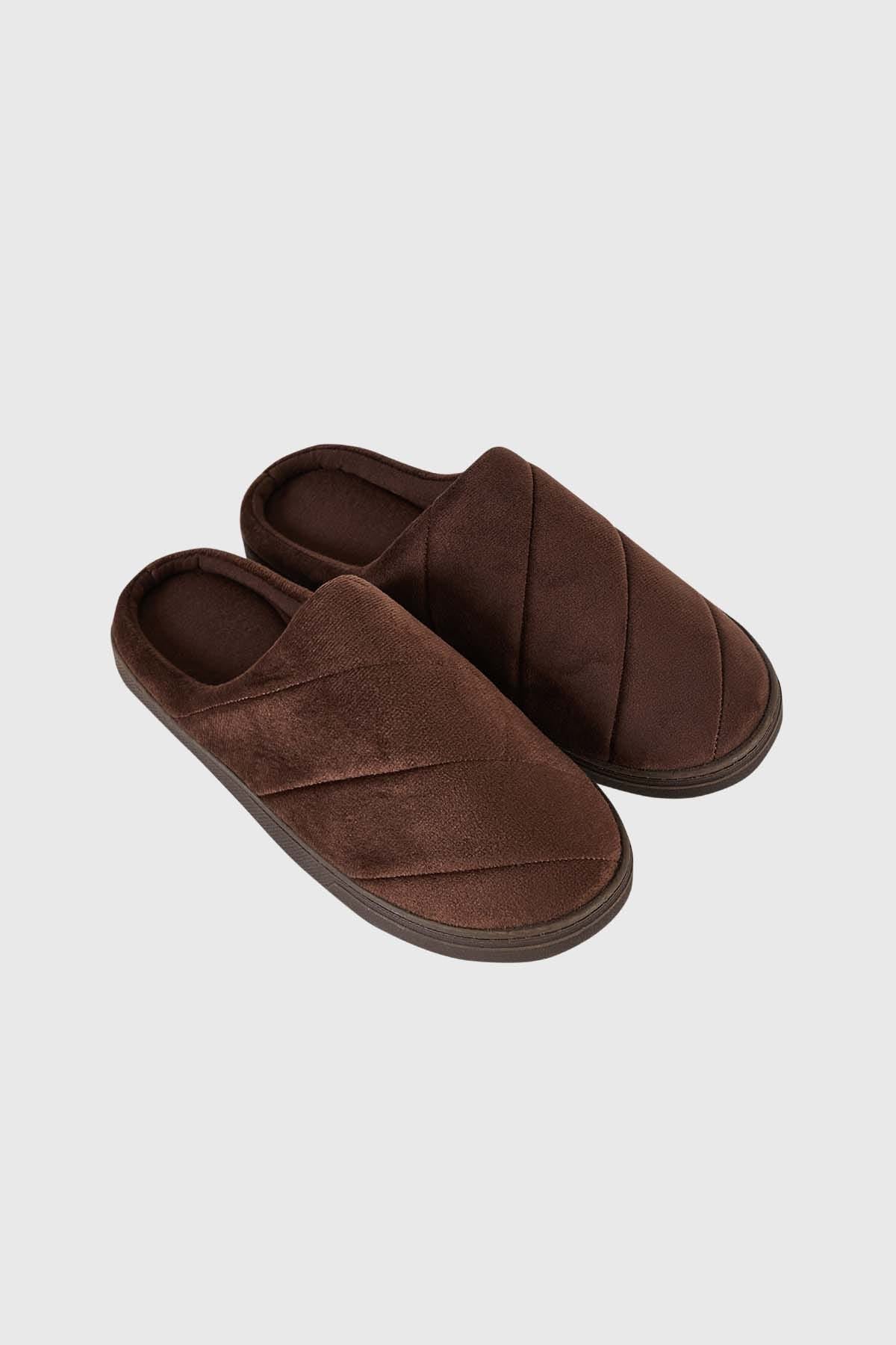 Pantufla Hombre Básica Café