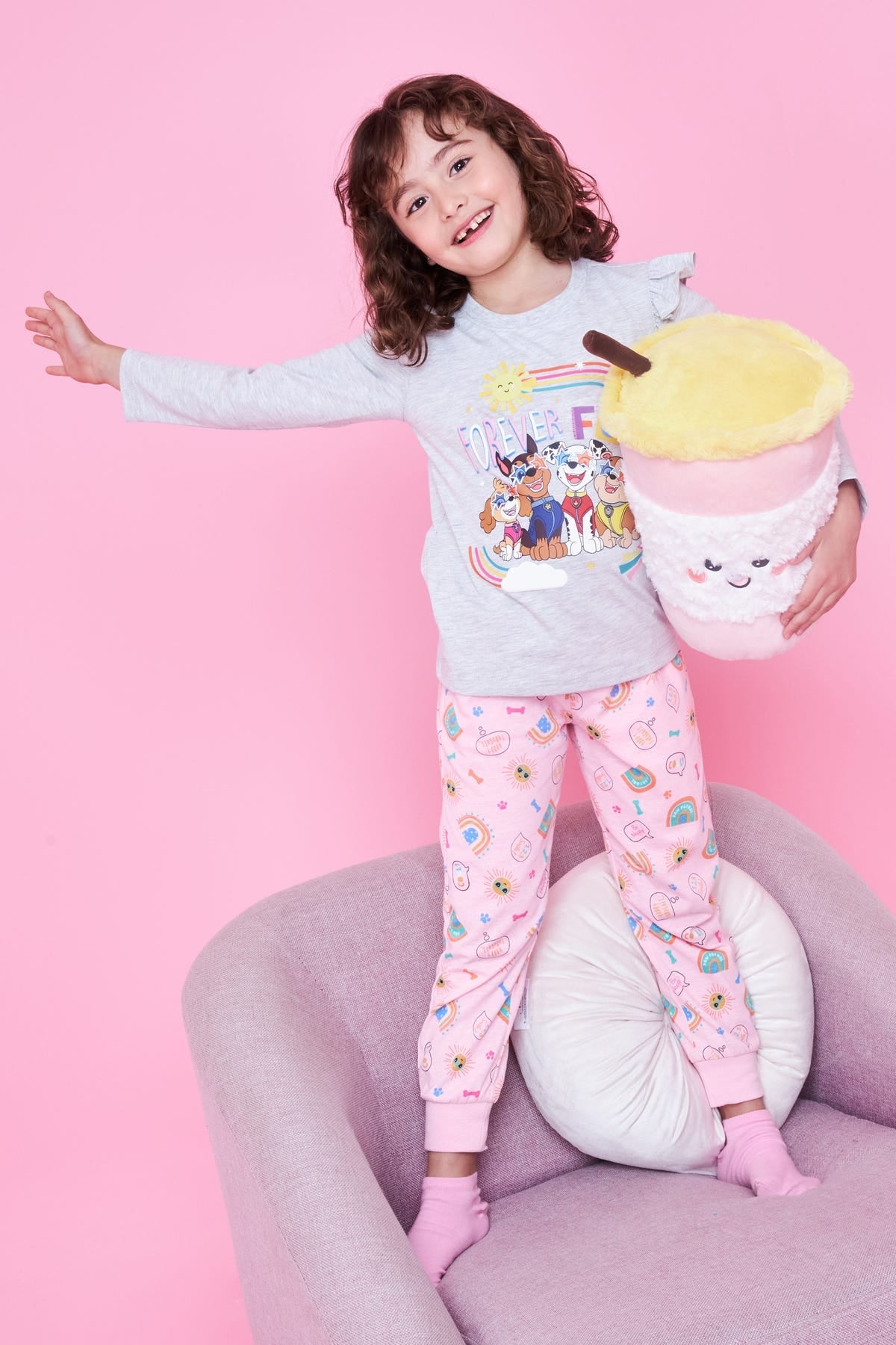 Pijama Niña Paw Patrol Gris