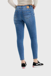 Jeans Mujer Skinny Kim Azul