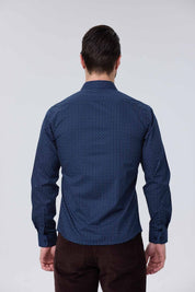 Camisa Hombre Slim Azul