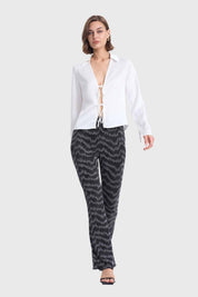 Blusa Mujer Con Amarras Crudo