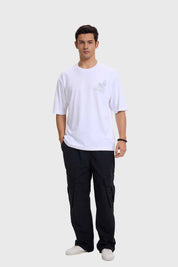 Polera Hombre Print Graffiti Blanco