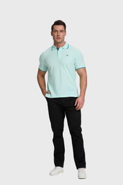 Polera Hombre Piqué Básica Aqua