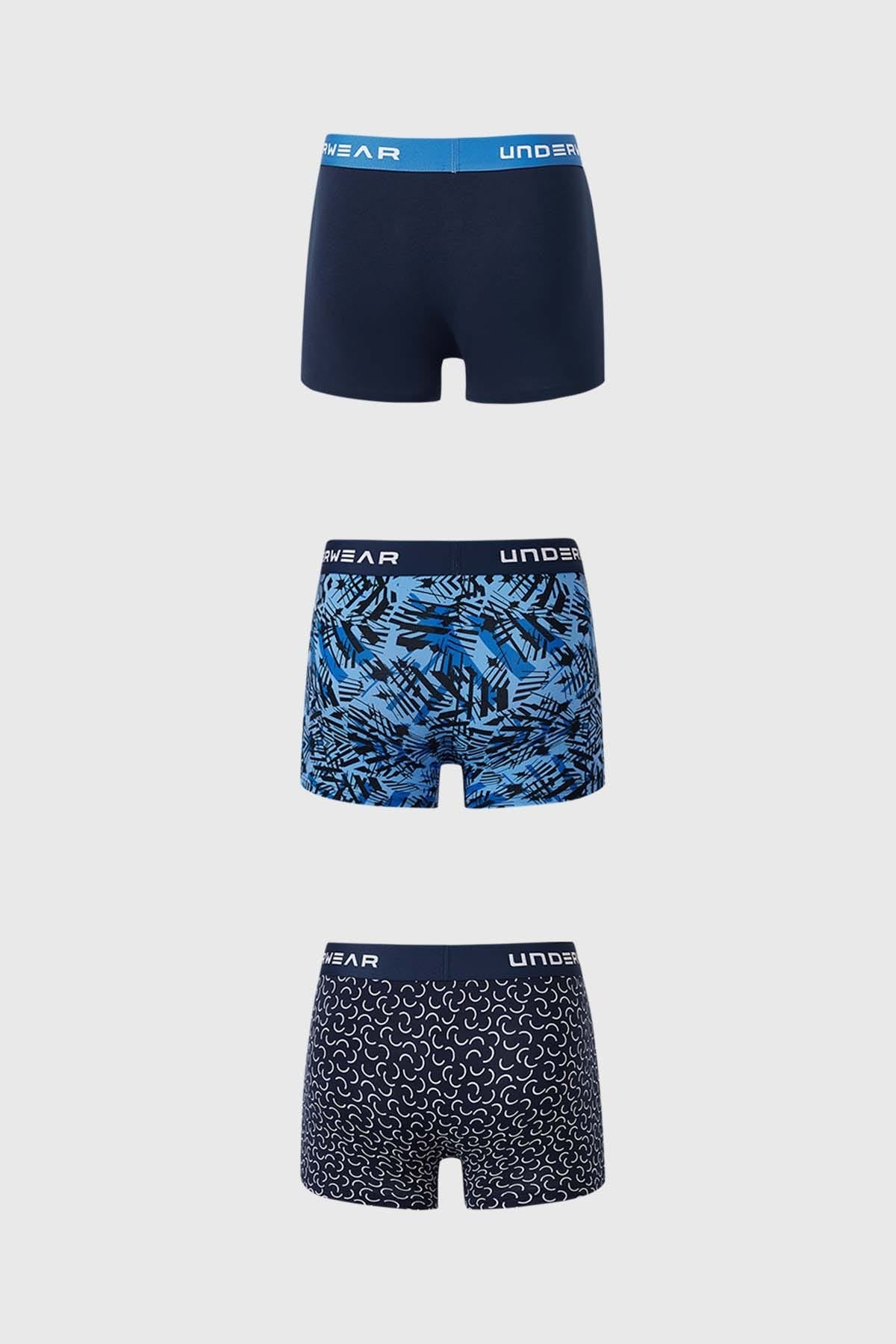 Boxer Hombre Tripack Azul