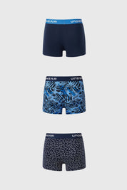 Boxer Hombre Tripack Azul
