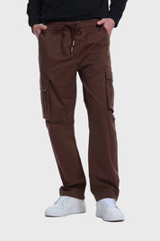 Pantalón Hombre Cargo Recto Chocolate