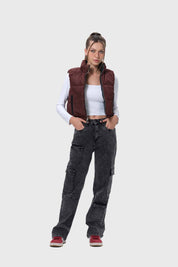 Parka Mujer Reversible Café