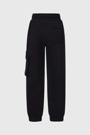 Pantalón Buzo Niño Cargo Con Cortes Negro