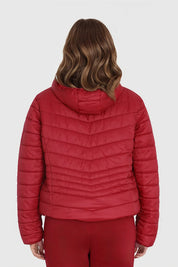 Parka Mujer Con Chiporro Guinda