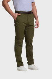 Pantalón Hombre Chino Cinturón Verde