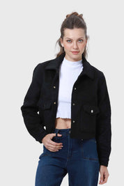Chaqueta Mujer Sobrecamisa Negro