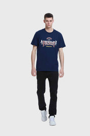 Polera Hombre Print Azul