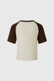 Polera Niña A Contraste Café