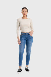 Jeans Mujer Skinny Kim Azul