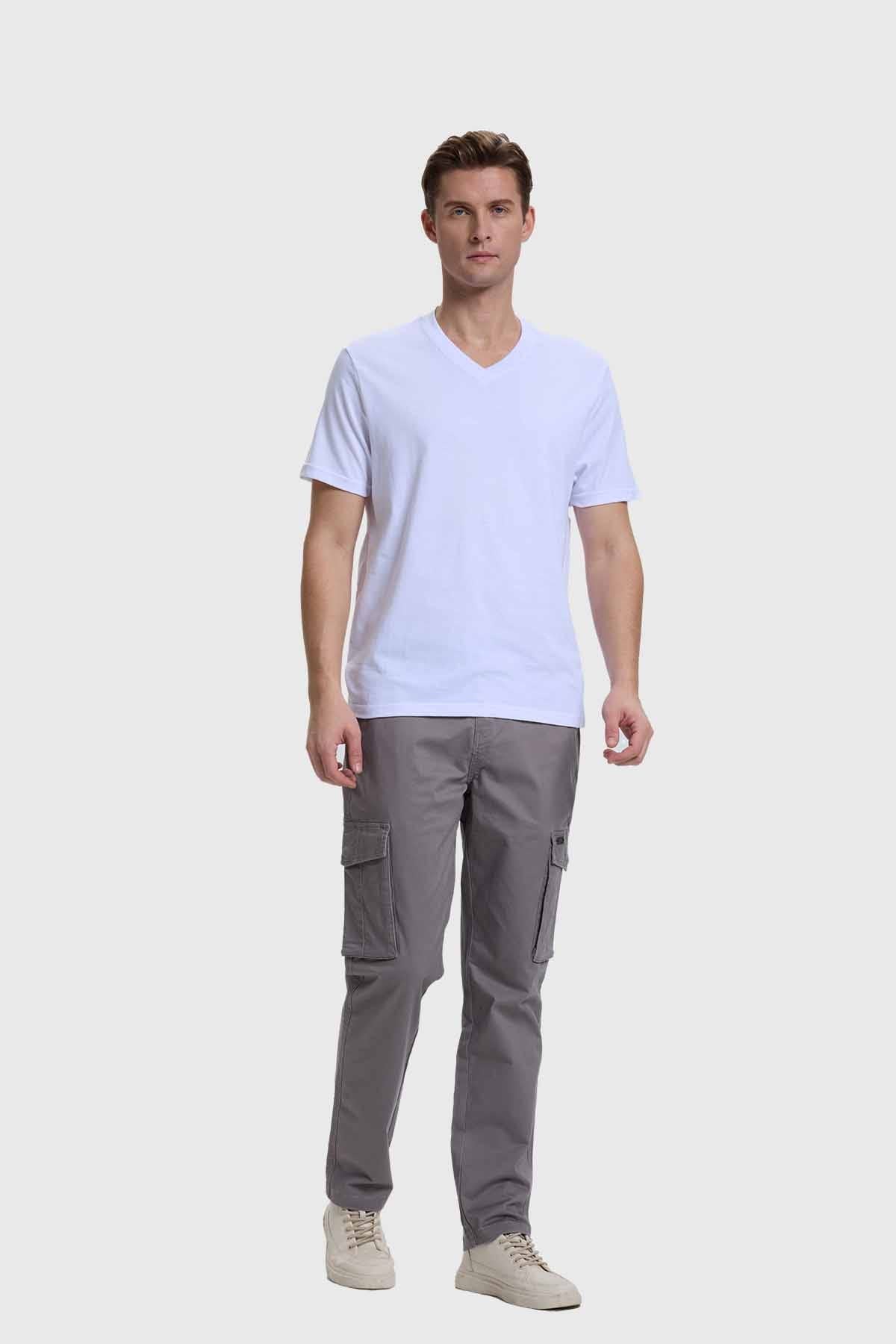Polera Hombre Casual Básica Blanco