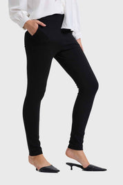 Calza Mujer Pretina Elásticada Negro