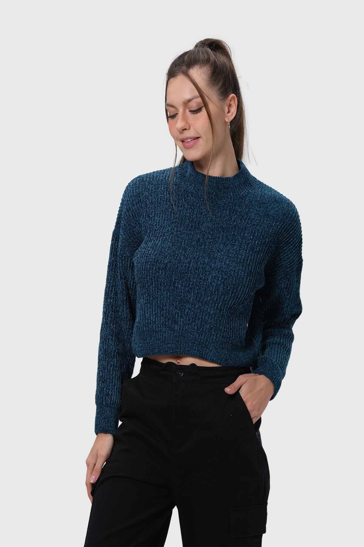 Sweater Mujer Chenille Verde