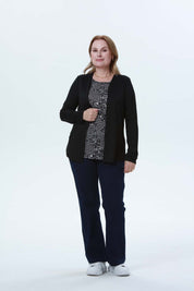 Sweater Mujer Estampado Negro