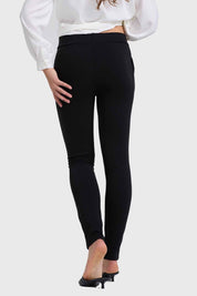 Calza Mujer Pretina Elásticada Negro