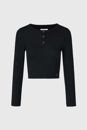 POLERA NIÑA CON BOTONES NEGRO