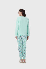 Pijama Mujer Polar Aqua