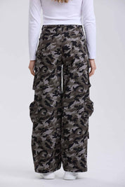 Pantalón Mujer Cargo Militar Verde