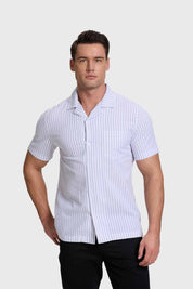 Camisa Hombre Rayas Gris