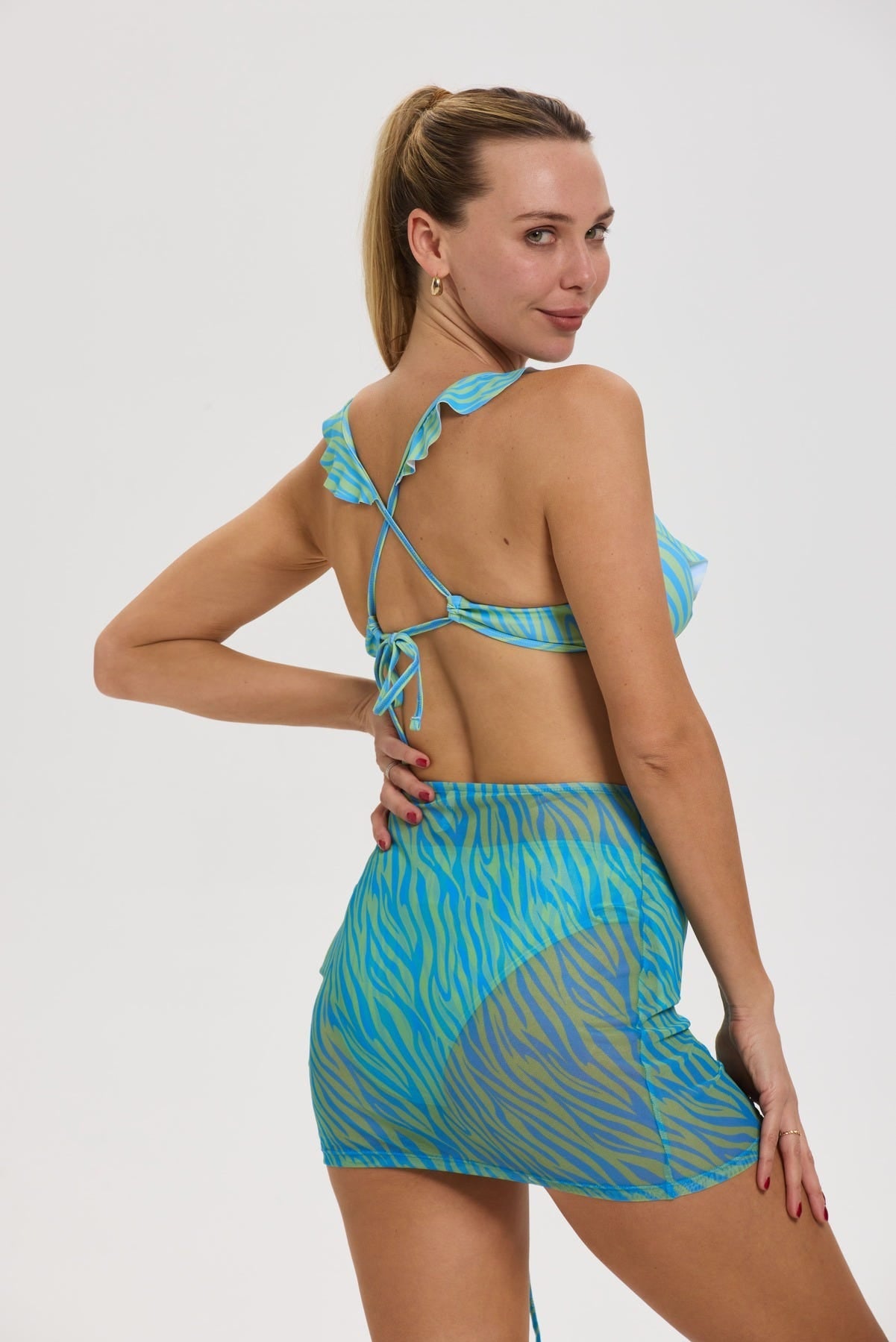 Falda Mujer Ajuste Lateral Aqua