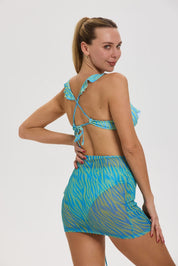 Falda Mujer Ajuste Lateral Aqua
