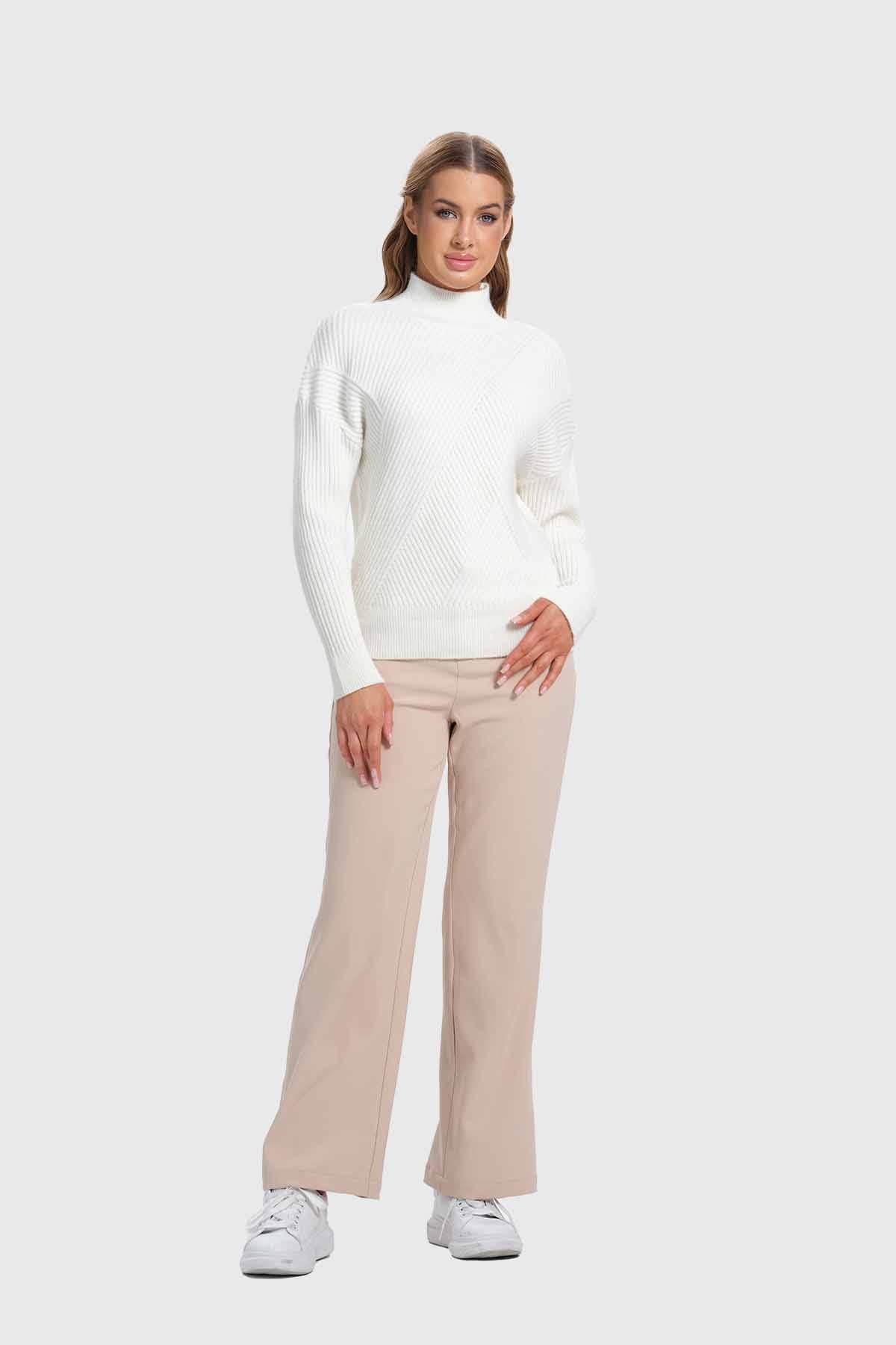 Sweater Mujer Textura Crudo