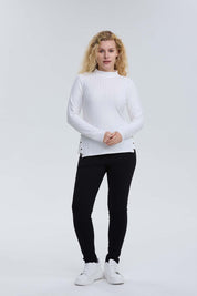 Polera Mujer Abertura A Los Costados Crudo