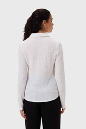 Blusa Mujer Abotonada Blanco