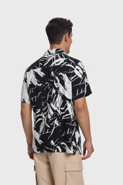 Camisa Hombre Print Negro