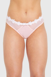 Calzón Mujer Pantaleta Detalle Encaje Palo Rosa